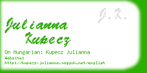 julianna kupecz business card